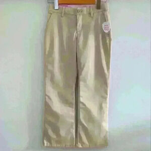 GAP  | Girl's Beige Chino Straight Leg Mid Rise Unform Pants